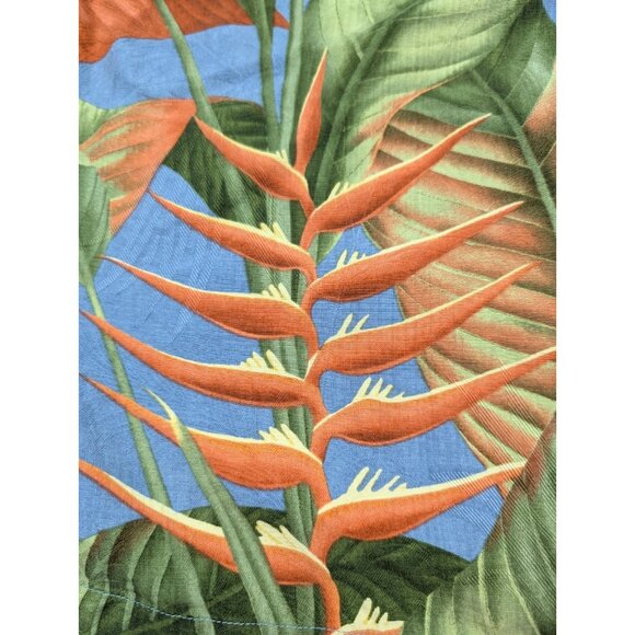 Vintage Tommy Bahama Button down Shirt Mens Large Silk Hawaiian signature print - Picture 11 of 16